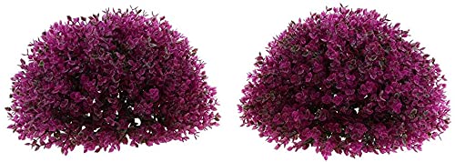 Raincol Artificial Topiary Trees Ball Shaped Indoor/Outdoor Faux Plants Ball Decorations - Purple 34Cm（1Pcs） #TOP7