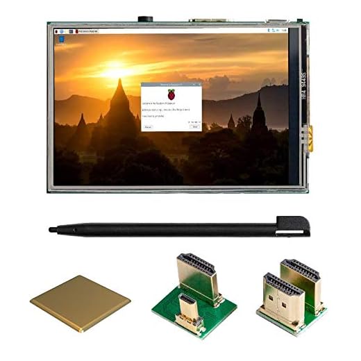 UCTRONICS 3.5 Inch Touch Screen for Raspberry Pi 4, HDMI TFT LCD Mini Display with Stylus Pen for Pi 4 B, 3 B+