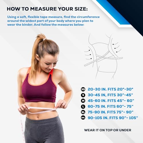 NYOrtho Post Surgery Abdominal Binder - Waist Support Belt for Men & Women - Postpartum Belly Band - Tummy Tuck Compression Garment - MADE IN USA (30" - 45") 3 Panel - 9"