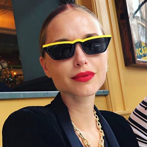 Women Sun Glasses Flat Top Sunglasses Frame Shades Vintage Black Red Eyewear4