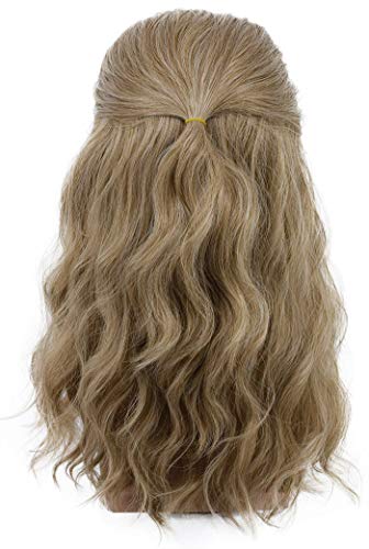 Karlery Mens Long Curly Wave Light Brown Wig Halloween Cosplay Wig Anime Costume Party Wig #TOP5