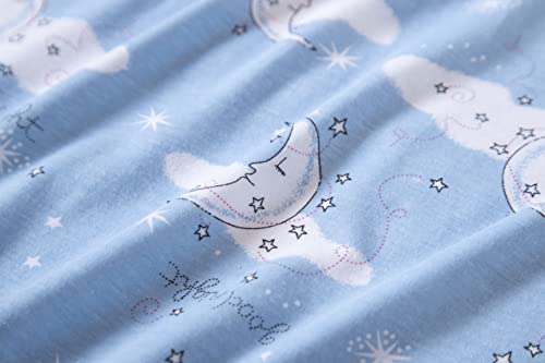 Image of PNAEONG 3 Pack Women's Cotton Nightgown Short Sleeve Shirt Print Sleepdress