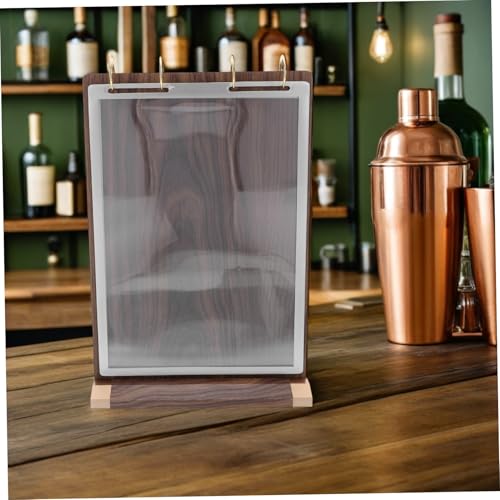 Support de menu de table bois de noyer robuste et facile à nettoyer