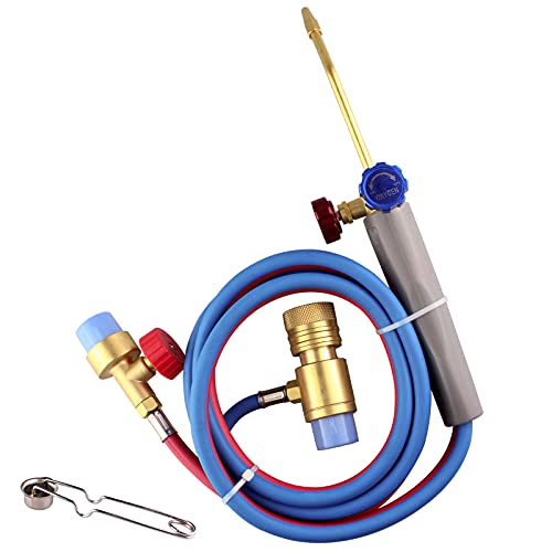 RTMMFG Brass Brazing Torch Jewelry Repairing Torch Duel Fuel by Oxygen and MAPP PRO Propane, Spark Lighter