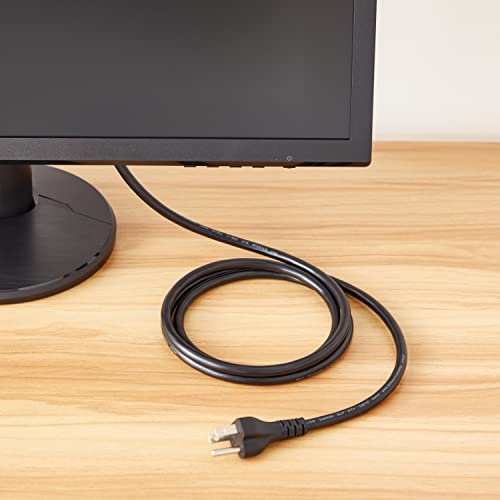 image for Amazon Basics PC Power Cord, 6 feet, 10-Pack, AC Power Cord for Monito