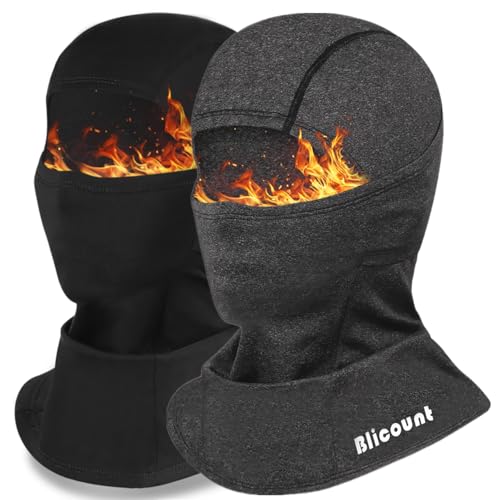 Blicount Winter Sturmhaube Schwarz Grau