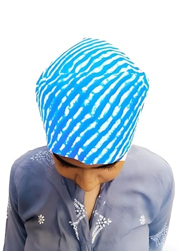Image of Pure Cotton Double Layer Head Scarves Hair Wrap Cap, Adjustable Free Size Head Cover for Women, Girls, Under Helmet Cover