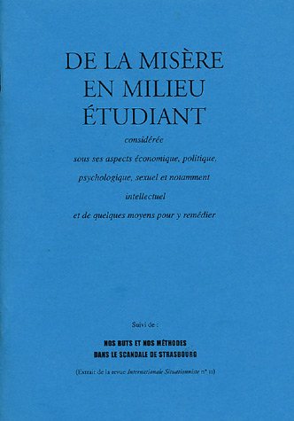 Télécharger Misère en milieu étudiant Francais PDF