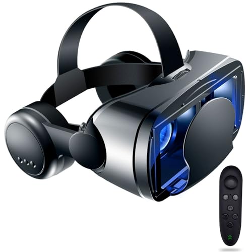 VR Brille, 3D Virtual Reality Headset Mit HD-Anti-Blaulicht-Linsen, VR Glasses Augenschutz Brille PC Unterhaltung, für iPhone Samsung Android 4,7–7,2 Zoll(F)