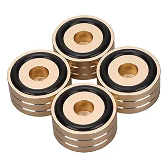 Speaker Isolation Spikes Stand Base Aluminum Alloy Vibration Proof 40x20mm Speaker Spikes For DVD Player Universal CNC Machining For Recorder For Speaker gold