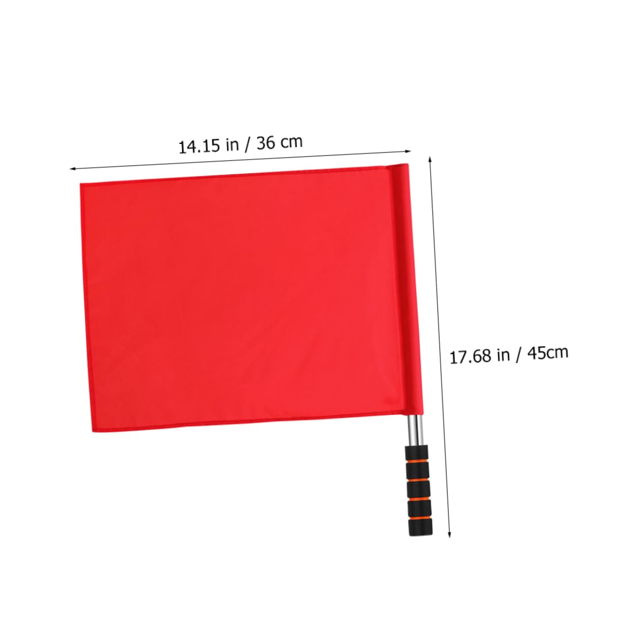 OFFSCH Versatile Sports Traffic Flag Set 8pcs Stainless Steel Signal Flags for Referee Linesman and Railway Safety