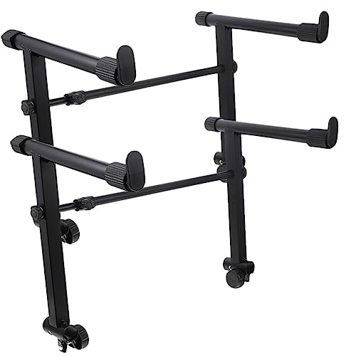 ERINGOGO 2 Sets Electronic Piano Stand Lightweight and Keyboard Holder with Non Slip Design Ergonomic Elevation Brackets for Secure Instrument Performance