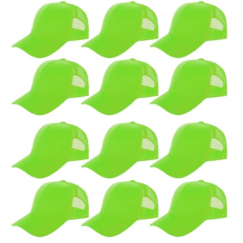 Image of ZH 12 Pack Mesh Trucker Hats, Bulk Baseball Caps for Men and Women, Trucker Cap Wholesale
