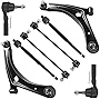 SCITOO 8pcs Suspension Kit 2 Lower Control Arm And Ball Joint 2 Sway Bar 4 Tie Rod End For Dodge Caliber For Jeep Compass Patriot 2007 2008 2009 2010 2011 2012 2013 2014 2015 2016 2017 K620066 K620065