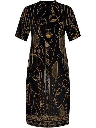 Image of PinkPatty Women's Oversize V Neck Short Sleeve Maxi Dress with Pockets