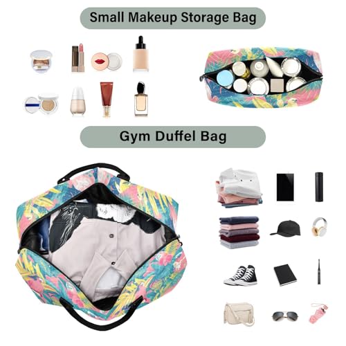 Jungle Mandrill Peach Summer Tropical Decorative Large Bag Sports Gym Tote Bag with Adjustable Strap for Hiking Foldable bulto de para Mujer4