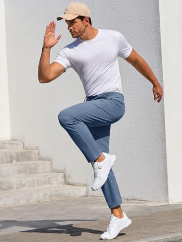 Image of Runcati Mens Stretch Golf Pants Casual Dress Pants Work Trousers