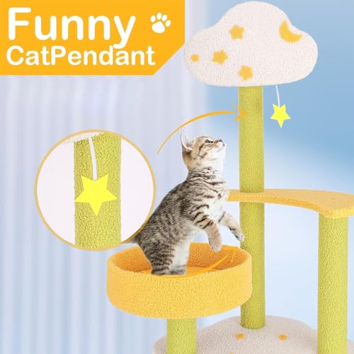 Tour à chat multi-niveaux équipée de griffoirs en sisal résistant