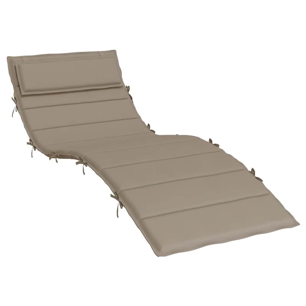 vidaXL Cuscino per Lettino Tortora 180x60x4 cm in Tessuto Oxford, cuscino, cuscino per seduta, cuscino per sedia, cuscino da esterno