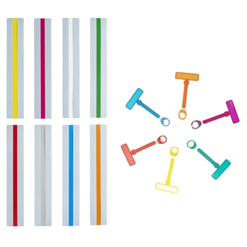 20PCS Dyslexia Tools for Kids Premium Guided Reading Strips with Finger Pointers Colorful ADHD Text Overlays Highlighter Trackers for Early Readers