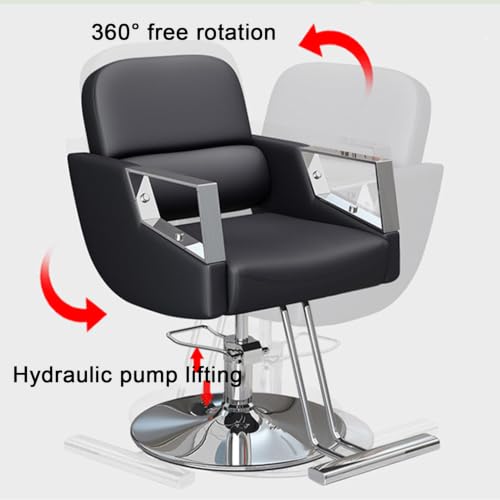 Profesjonalny fotel fryzjerski | Wytrzymała pompa hydrauliczna 90-90 cm