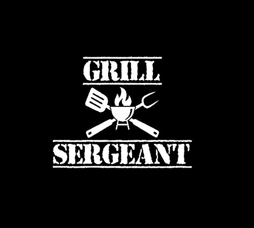 Grill Sergeant BBQ Tools Funny MKR Decal Vinyl Sticker |Cars Trucks Vans Walls Laptop|White|5.5 x 4.4 in|MKR1721