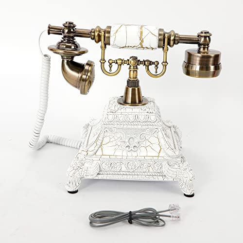 Teléfono retro con disco giratorio estilo vintage miniatura 3