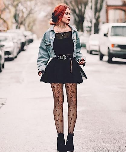Image of Womens Fishnet Snake Tights Patterned Pantyhose High Waist Stockings