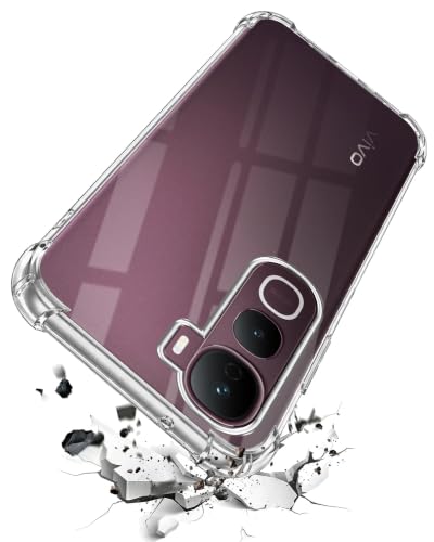 Image of Jkobi Shockproof Crystal-Clear Back Case for Vivo Y400 Pro (Anti Yellow Case | Drop & Camera Protection | Hard Polycarbonate)