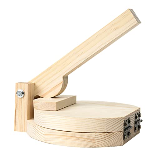 IMIKEYA Wooden Dough Flattener Press Kitchen Dumpling Wrapper Mold Easy Operation Dumpling Wrappers Presser Non-Slip Handle Multifunctional