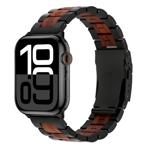 Bracelet bois Wolait iWatch Series 9 et Ultra : votre style naturel du bureau aux sorties