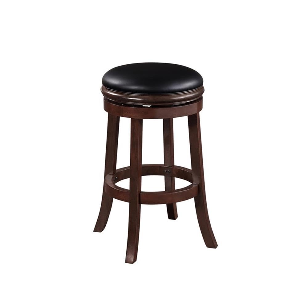 Boraam Bar Height Backless Swivel Bar Stool - Black/Cappuccino