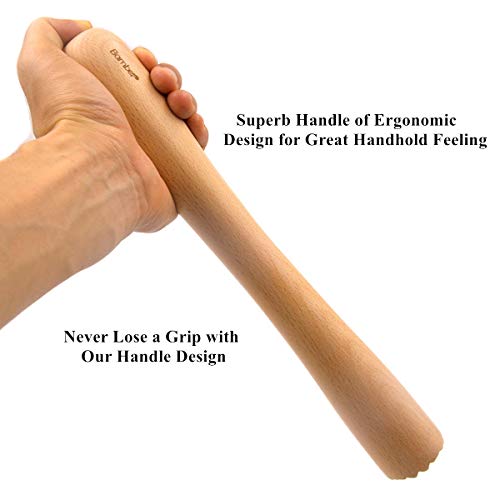 Bamber Extra Long Wood Cocktail Mojito Muddler Wooden Muddler Bar Tool, 12 X 1.6 Inches #TOP3