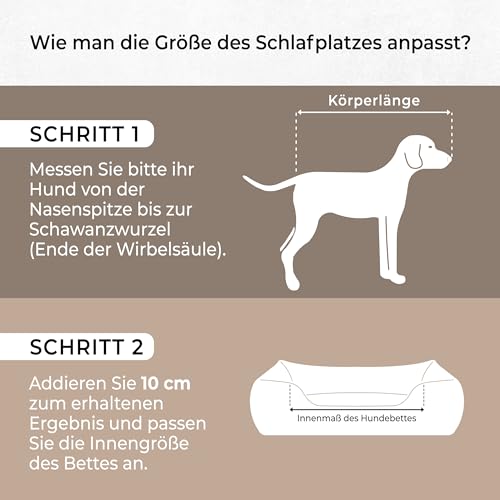 Bjird Hundebett - Hundekorb für kleine mittelgroße & große Hunde - Hundekissen - Hundesofa - Bezug abnehmbar und waschbar - Comfort - Größe: S - Schwarz