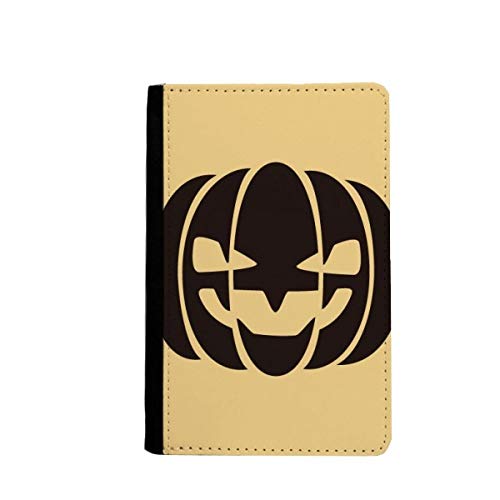 Étui portefeuille de voyage Halloween citrouille noire porte-carte classique 3.7x5.8"