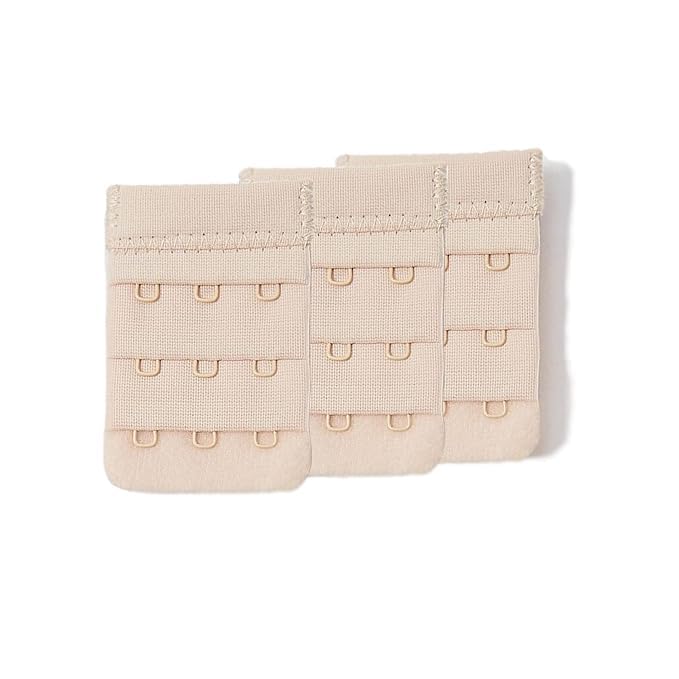 qoxolyz Women's 3-Hook Adjustable Bra Extender Comfortable (Pack of 3)-picture-43