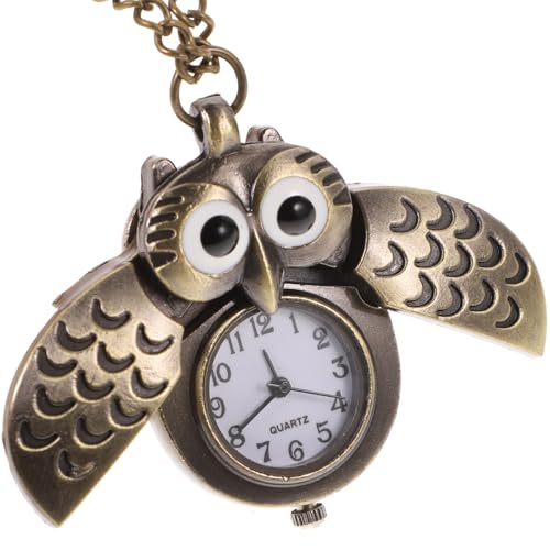 Reloj de Bolsillo de Búho Vintage con acabado elegante de aleación 6
