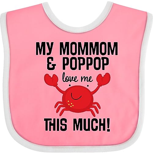 inktastic MomMom and PopPop Love Me Grandson Baby Bib