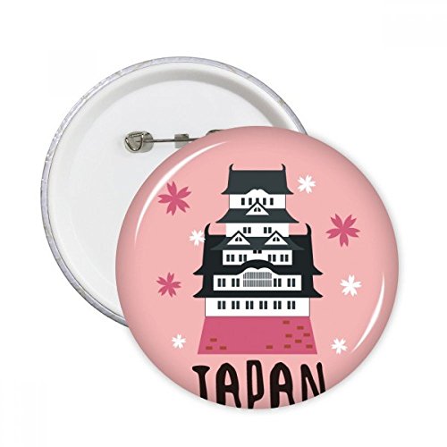 Broches rondes culture Japon voyage vêtement - Set de 5 badges XXL colorés