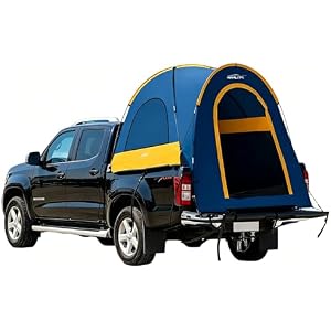 OPP ULITE Truck Tent Easy to Setup, Waterproof PU2000mm Double Layer 5.5-5.8 FT Camping Travel Outdoor Activities Portable 2 Person Sleeping Pickup Bed for Silverado 1500 Ram 1500 F150 Sierr