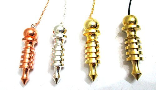 Jet 4 Isis Pendulum 4 Ring Brass Copper Gold Silver Plated Healing Dowsing A++ Metal
