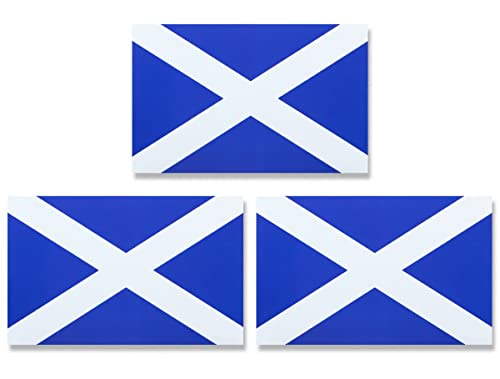 JBCD Scotland Scottish Flag Magnet Decal – for Car SUV Truck (3 Pack, 3×5 Inches)
