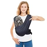 PETCUTE Front Facing Dog Sling Carrier,Hands Free Cat Sling Carrier,Adjustable Pet Sling Carrier for Small Dogs, Reducing Back Pain,Hands Free Cotton Pet Carrier Sling,Premium Cotton，Safe & Durable