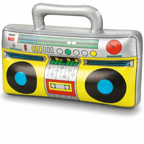 Aufblasbarer Ghettoblaster ca 45 x 42 cm - 80er 90er Fasching &...