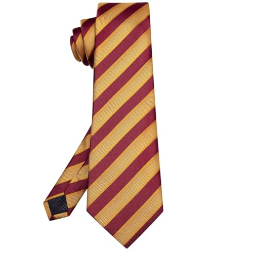 Image of Hi-Tie 63 inches Striped Paisley Extra Long Ties for Men Silk Necktie with Lapel Pin Tie Clip Big and Tall Men Formal Wedding