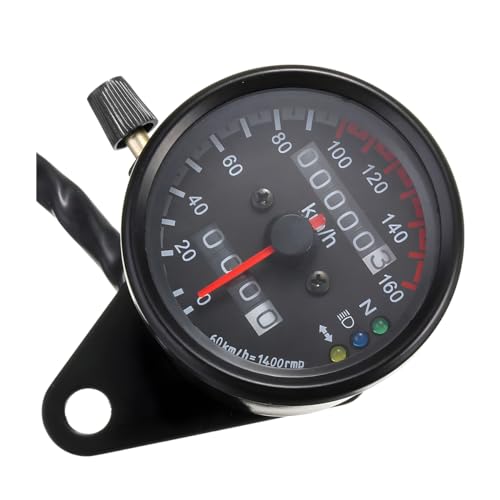 CGEAMDY 0-160 KM/H 12V GPS Compteur de Vitesse Jauge, LED Étanche Backlight Signal de Moto avec Indicateur Odomètre Kilométrage, pour Dual Sport Bike Bateau Voiture...