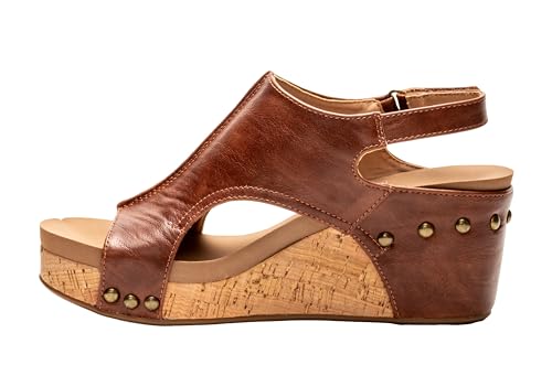 Image of Corkys Footwear Womens Carley Wedges, Featuring Corkys EVA Foam Cushioned Insoles, A 2.5 Inch Heel, Lightweight For All Day Wear, And Hook And Loop Closure