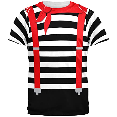 Old Glory Halloween French Mime Costume All Over Adult T-Shirt