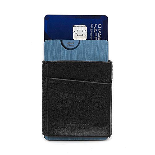 Minimalist Leather Wallet Gift for Men | Slim Credit Card Wallet | Father's Day, Valentine's Gift for Him, Birthday Gift | Travel Wallet | Can Carry up to 14 Cards - Main Image