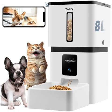 Automatic Dog Feeder with Camera WiFi: 33 Cups 5G App Control Easy Setup Cat Food Dispenser - HD 1080P Video Recording Timed Pet Feeder for Cat Dog Small-Pet Cover
